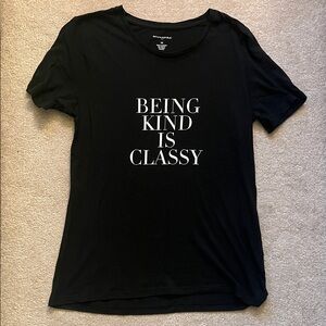 Banana Republic Super Soft Modal Black Tee with Inspiring Message